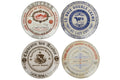 Set de 4 assiettes à fromage Artesà Creative Tops Gourmet en porcelaine motifs vintages
