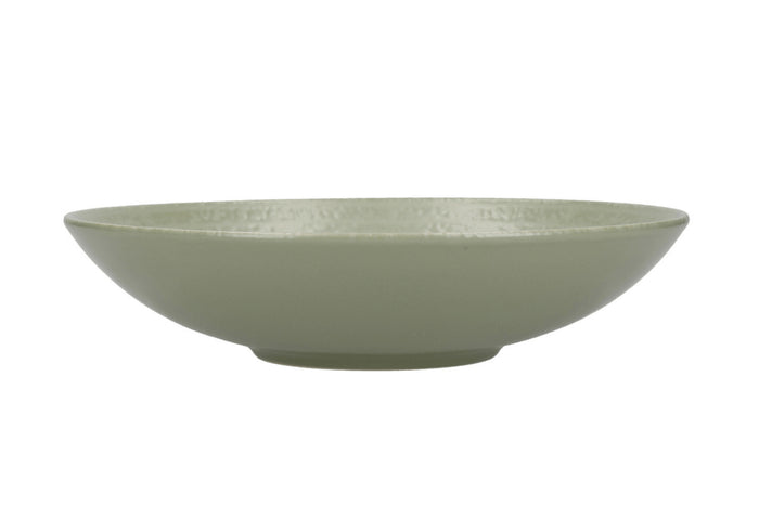 Set de 4 bols à pâtes KitchenCraft en grès émaillé vert et blanc diamètre 22cm