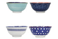 Set de 4 bols KitchenCraft en céramique Blues design diamètre 15cm