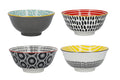 Set de 4 bols KitchenCraft en céramique Monochrome design diamètre 15cm
