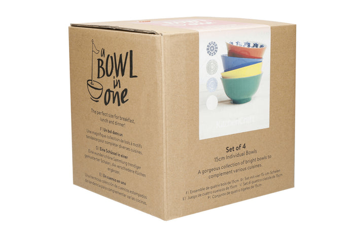 Set de 4 bols KitchenCraft World of Flavours en céramique diamètre 15cm