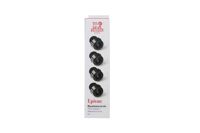 Set de 4 bouchons à vin Peugeot Epivac pour pompe à vide 3,5cm