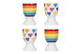 Set de 4 coquetiers KitchenCraft en porcelaine motifs arc-en-ciel