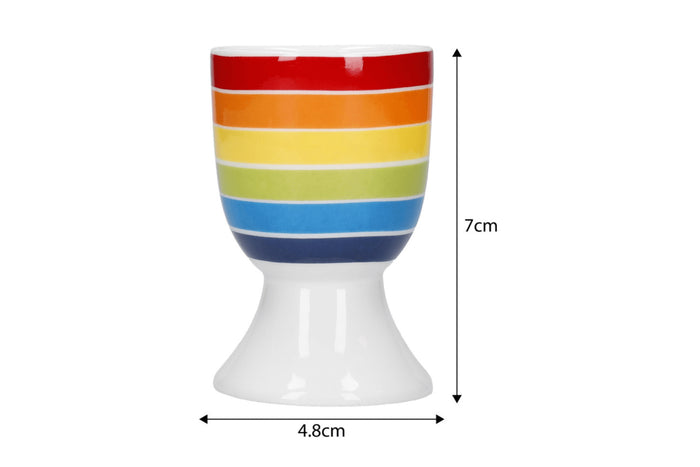 Set de 4 coquetiers KitchenCraft en porcelaine motifs arc-en-ciel