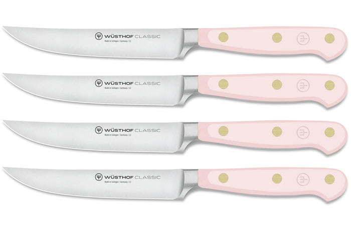 Set de 4 couteaux à steak Wusthof Classic Colour Pink Himalayan Salt forgés lame 12cm