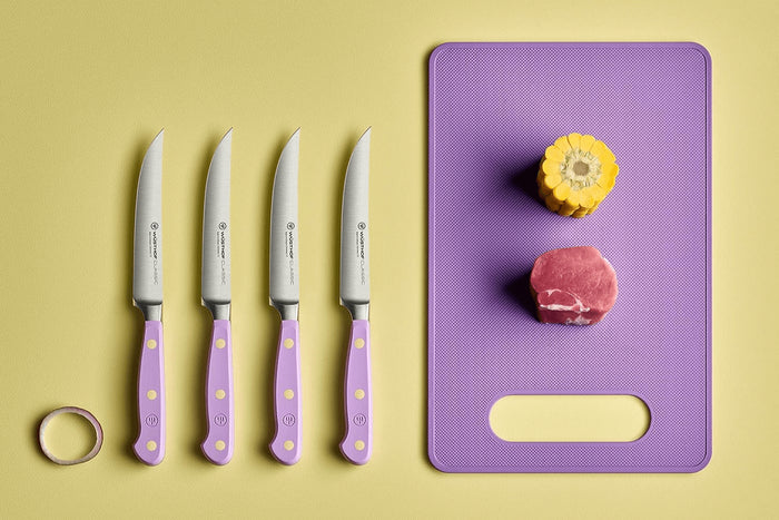 Set de 4 couteaux à steak Wusthof Classic Colour Purple Yam forgé lame 12cm