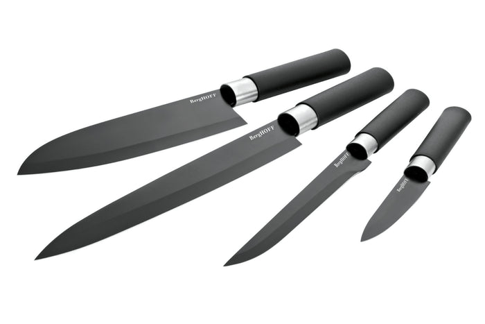 Set de 4 couteaux Berghoff DiNA Prime lames noires antiadhésives