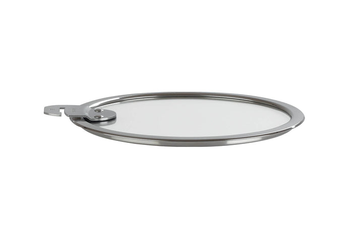 Set de 4 couvercles plats Cristel Strate Amovible 14 à 20cm en verre trempé