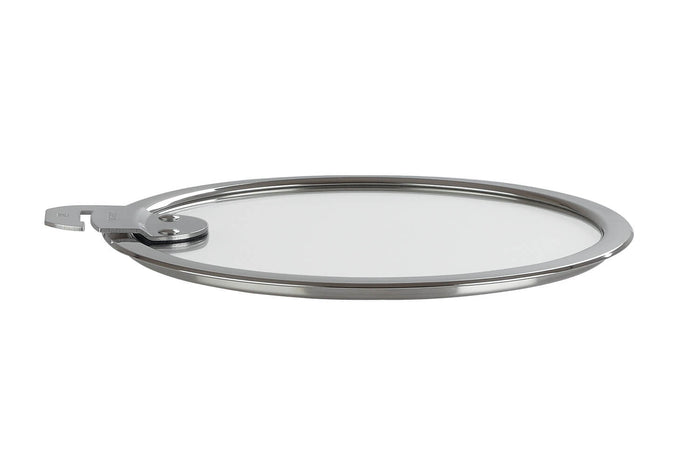 Set de 4 couvercles plats Cristel Strate Amovible 14 à 20cm en verre trempé