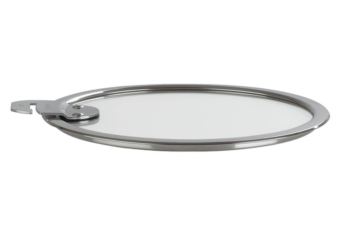 Set de 4 couvercles plats Cristel Strate Amovible 14 à 20cm en verre trempé