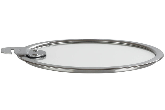 Set de 4 couvercles plats Cristel Strate Amovible 14 à 20cm en verre trempé