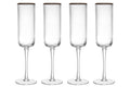 Set de 4 flûtes à champagne Mikasa Sorrento en cristal motif côtelé 200ml