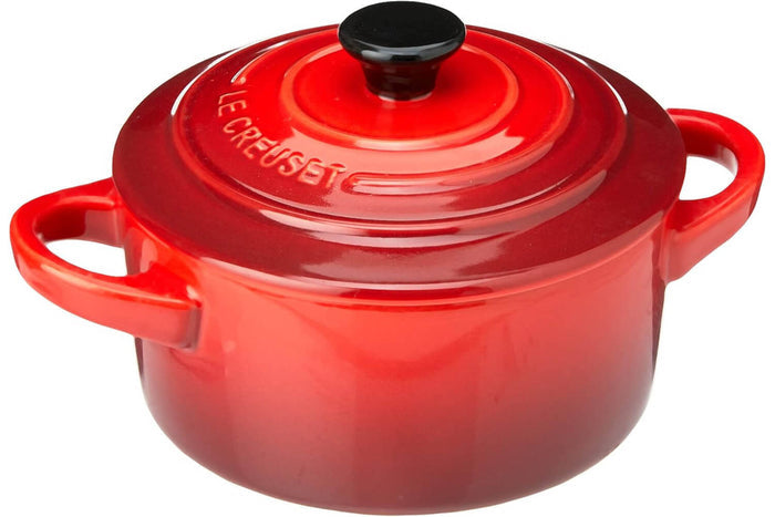 Set de 4 mini cocottes rondes en céramique Le Creuset 10cm Cerise