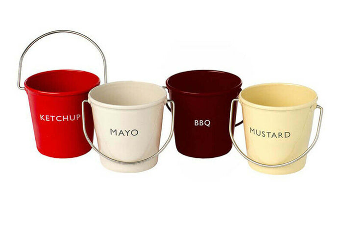 Set de 4 mini seaux à condiments Eddington