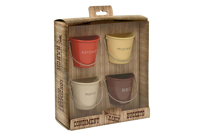 Set de 4 mini seaux à condiments Eddington