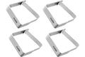 Set de 4 pinces à nappe Gefu tout en acier inoxydable