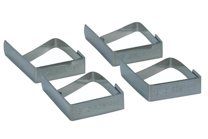 Set de 4 pinces à nappe KitchenCraft en acier inox 18/0
