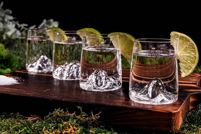Set de 4 shooters Alaskan Maker Topographic en verre cristallin