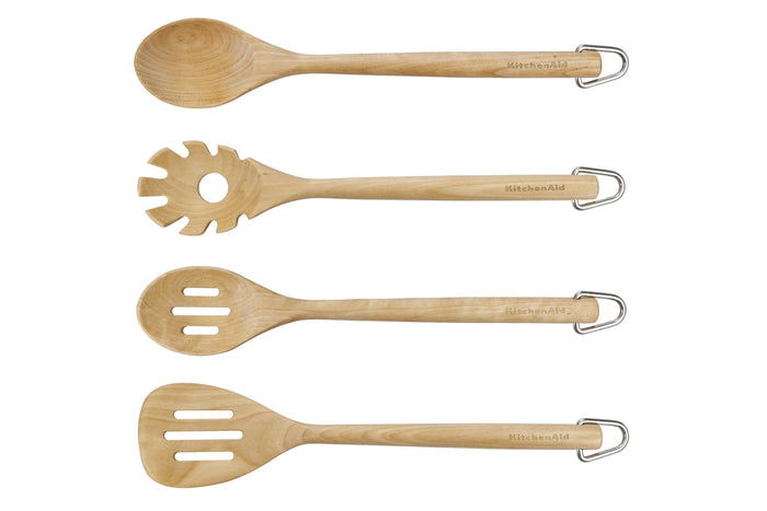 Set de 4 ustensiles de cuisine Kitchen Aid en bois de bouleau