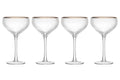 Set de 4 verres à coupe Mikasa Sorrento en cristal pur avec bord doré 350ml