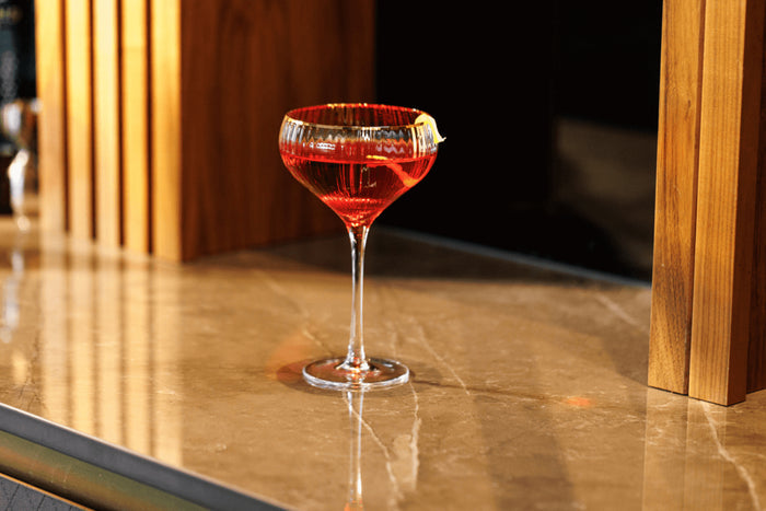 Set de 4 verres à coupe Mikasa Sorrento en cristal pur avec bord doré 350ml