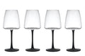 Set de 4 verres à vin blanc Mikasa Palermo en cristal transparent et noir 400ml