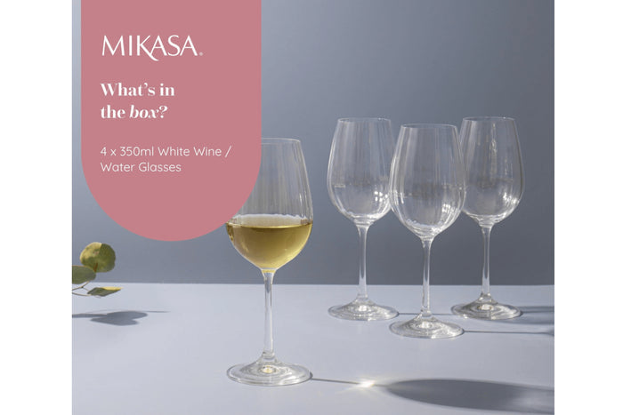 Set de 4 verres à vin blanc Mikasa Treviso en cristal 350ml