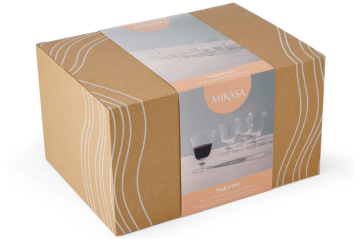 Set de 4 verres à vin en cristal Mikasa Salerno à pied court 260ml