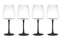 Set de 4 verres à vin rouge Mikasa Palermo en cristal transparent et noir 450ml