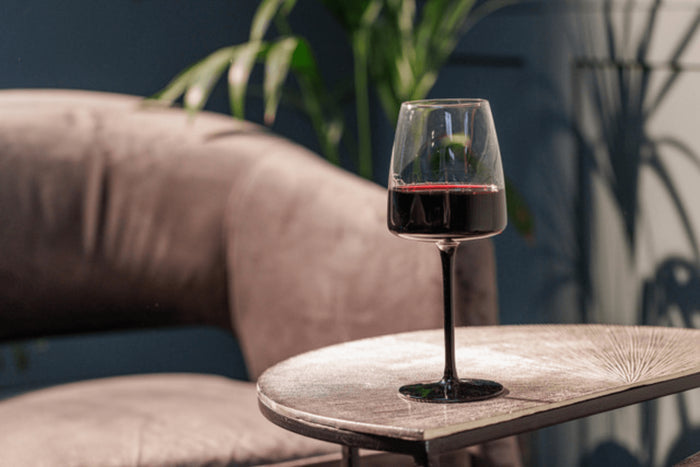 Set de 4 verres à vin rouge Mikasa Palermo en cristal transparent et noir 450ml