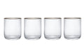 Set de 4 verres Mikasa Sorrento en cristal motif côtelé 400ml