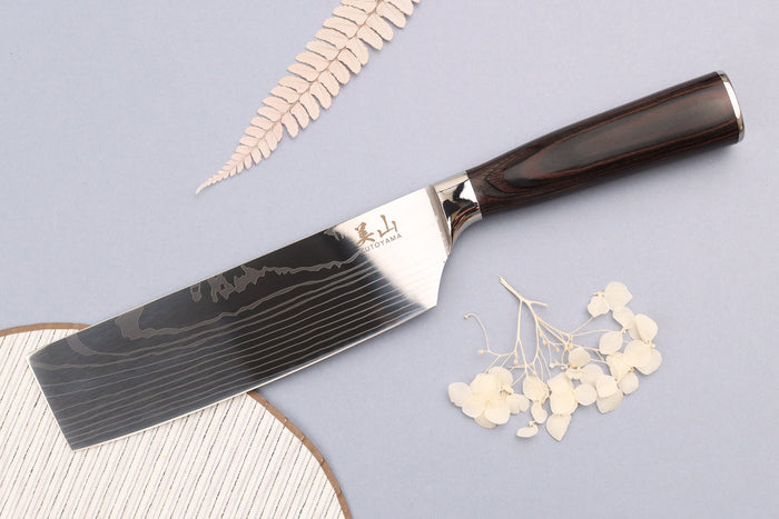 Set de 5 couteaux Kutoyama Black Pakka 1 office + 2 santoku + 1 nakiri + 1 chef