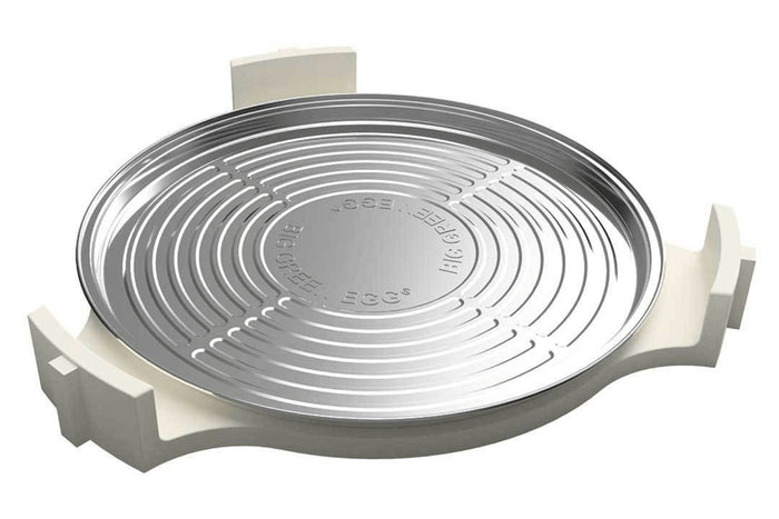 Set de 5 lèchefrites rondes jetables en aluminium pour Big Green Egg MiniMax, Small, Medium 28 x 2,5cm