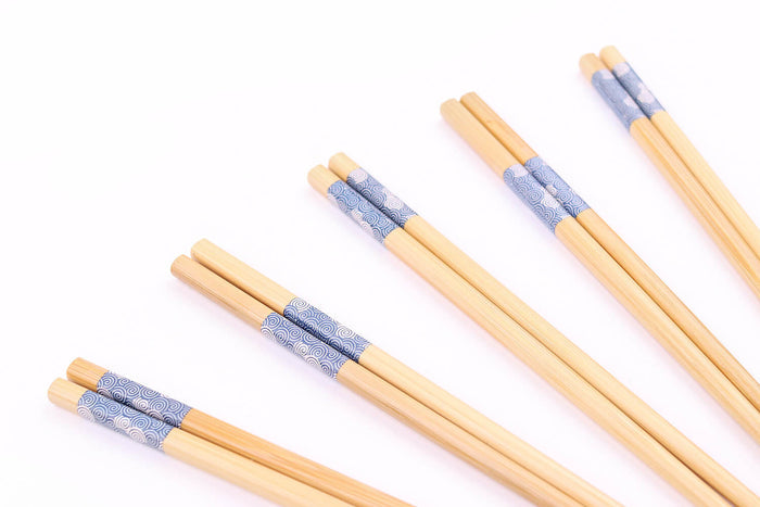 Set de 5 paires de baguettes chinoises en bambou Kutoyama - Modèle 5