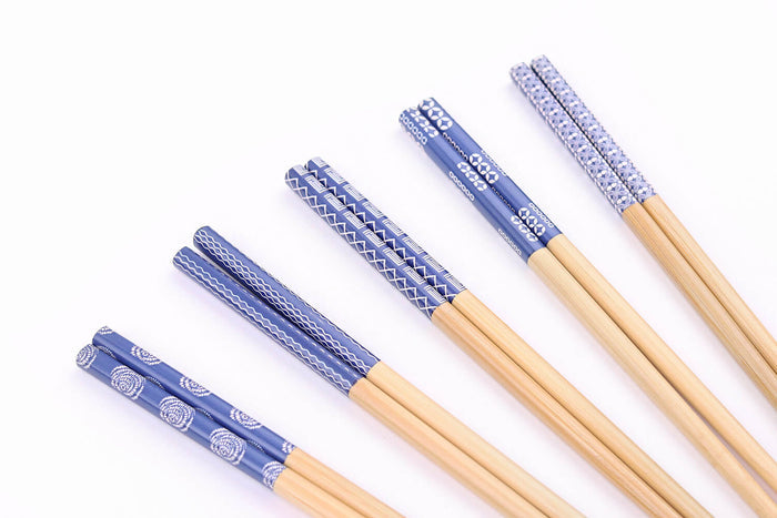 Set de 5 paires de baguettes chinoises en bambou Kutoyama - Modèle 9