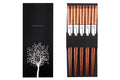 Set de 5 paires de baguettes chinoises Kutoyama en bois 23cm