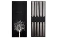 Set de 5 paires de baguettes chinoises Kutoyama en inox 24cm