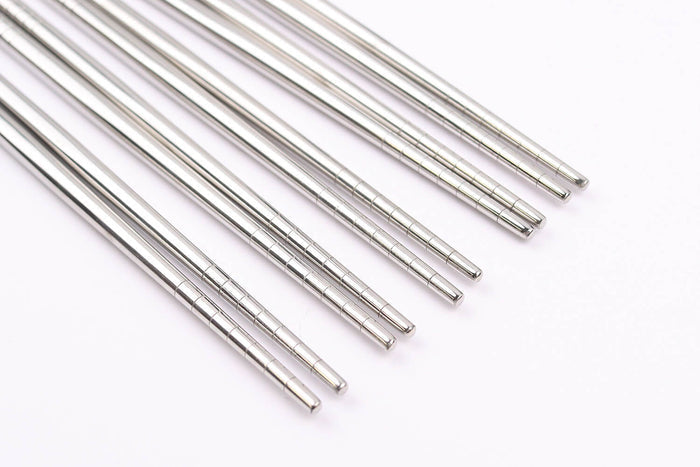 Set de 5 paires de baguettes chinoises Kutoyama en inox 24cm