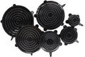Set de 6 couvercles ronds Gefu Flexifresh en silicone noir