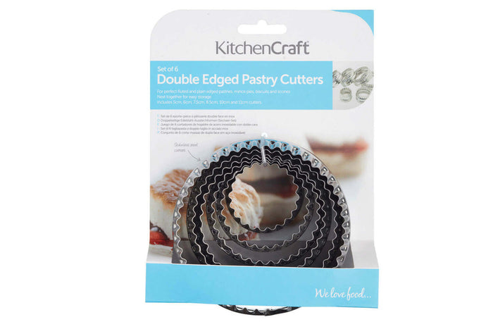 Set de 6 emporte-pièces KitchenCraft à double tranchant en acier inoxydable