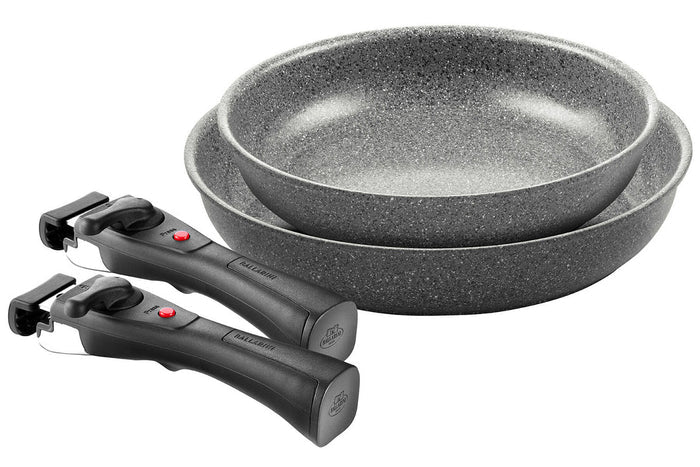Set de cuisson 4 pièces Ballarini Torre 1 poêle 24cm + 1 poêle 28cm + 2 poignées amovibles