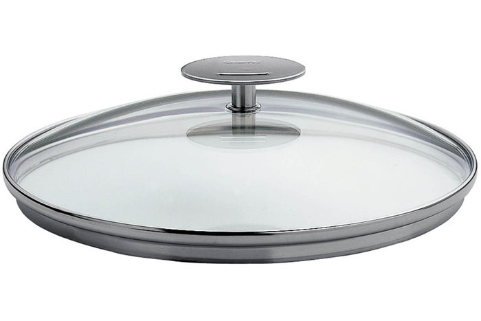 Set de cuisson Cristel Mutine amovible sauteuse 28cm + couvercle Platine + 2 anses framboise