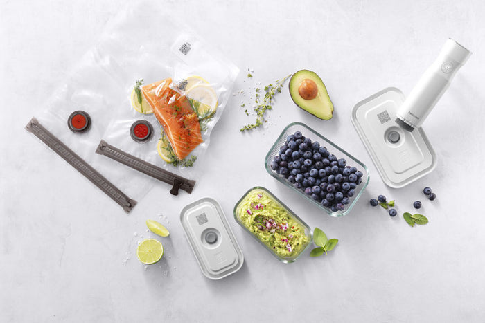 Set de démarrage Zwilling Fresh & Save 7 pièces S/M 1 pompe à vide + 2 boîtes en verre + 4 sacs