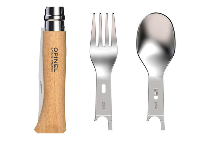 Set Picnic Plus Opinel avec couteau N°08 avec fourchette et cuillère