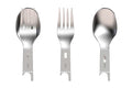 Set Picnic Plus Opinel N°08 fourchette + cuillère 2 en 1 avec étui serviette