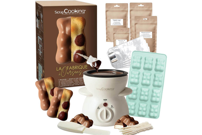 Set Scrapcooking La Fabrique à Oursons 10 accessoires + 1 livre de recettes