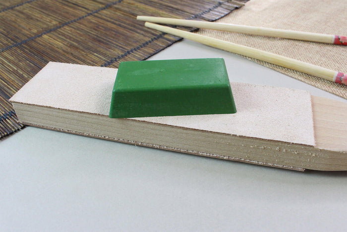 Set stropping cuir de polissage japonais Suehiro 31cm + pâte abrasive