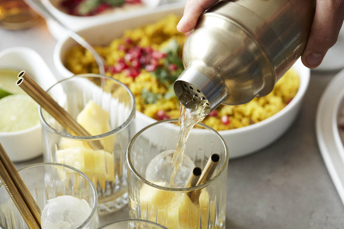 Shaker à cocktail Point Virgule 750ml en inox doré