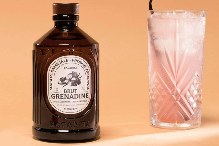 Sirop de grenadine brut artisanal Bacanha certifié biologique 40cl