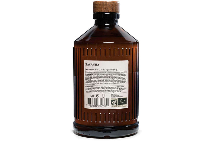 Sirop de yuzu brut artisanal Bacanha certifié biologique 40cl